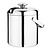 Olympia Wiaderko ze stali nierdzewnej na lód 1,23 L, Ø140 mm, (h)150 mm ze szczypcami i pokrywką