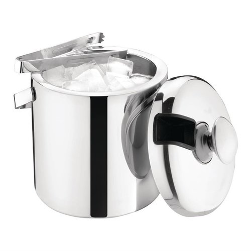 Olympia Wiaderko ze stali nierdzewnej na lód 1,23 L, Ø140 mm, (h)150 mm ze szczypcami i pokrywką Olympia Wiaderko ze stali nierdzewnej na lód 1,23 L, Ø140 mm, (h)150 mm ze szczypcami i pokrywką