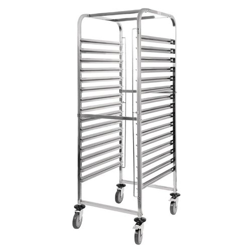 Vogue Gastronorm Racking Trolley 15 Level Vogue Gastronorm Racking Trolley 15 Level