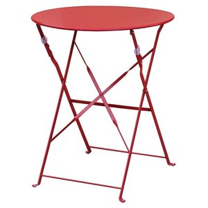 Bolero Red Pavement Style Steel Table 595mm Bolero Red Pavement Style Steel Table 595mm
