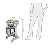 Buffalo Planetary Mixer 9 L, 0,55 kW, 3 Speeds