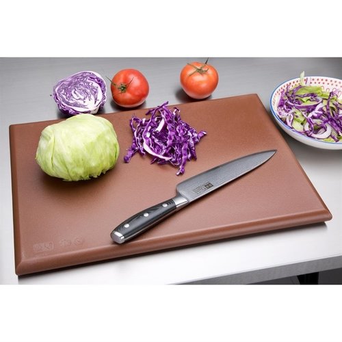 Hygiplas Extra Thick High Density Polyethylene Cutting Board 450 x 300 mm Brown Hygiplas Extra Thick High Density Polyethylene Cutting Board 450 x 300 mm Brown