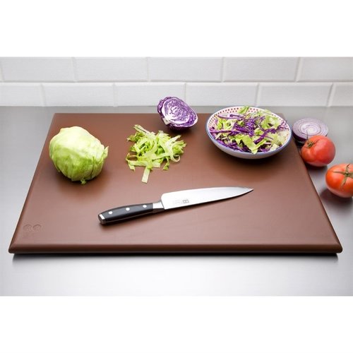 Hygiplas Extra Thick High Density Polyethylene Cutting Board 600 x 450 mm Brown Hygiplas Extra Thick High Density Polyethylene Cutting Board 600 x 450 mm Brown