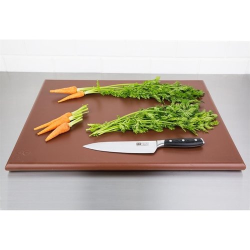 Hygiplas Extra Thick High Density Polyethylene Cutting Board 600 x 450 mm Brown Hygiplas Extra Thick High Density Polyethylene Cutting Board 600 x 450 mm Brown