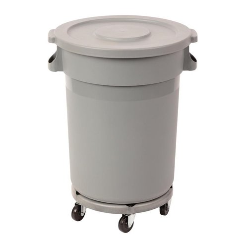 Jantex 120 L Grey Round Plastic Waste Bin, Lift Lid Jantex 120 L Grey Round Plastic Waste Bin, Lift Lid