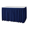 XXLselect Dark Blue Table Skirting - Plisse Style