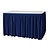 XXLselect Dark Blue Table Skirting - Plisse Style