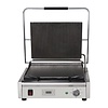 Buffalo Single Cast Iron Contact Grill, Smooth Bottom Plate, Top Grooved, 375 x 276 mm, 2,2 kW