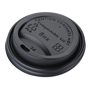 Fiesta Green Black Compostable Coffee Cup Lids 225 ml (Pack of 50)
