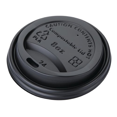Fiesta Green Black Compostable Coffee Cup Lids 225 ml (Pack of 50) Fiesta Green Black Compostable Coffee Cup Lids 225 ml (Pack of 50)