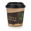 Fiesta Green Black Compostable Coffee Cup Lids 225 ml (Pack of 50)