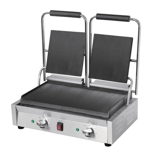 Buffalo Grill kontaktowy podwójny żeliwny, płyta gładka, 210 x 226 mm, 2,9 kW Buffalo Grill kontaktowy podwójny żeliwny, płyta gładka, 210 x 226 mm, 2,9 kW