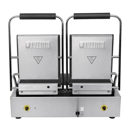 Buffalo Grill kontaktowy podwójny żeliwny, płyta gładka, 210 x 226 mm, 2,9 kW Buffalo Grill kontaktowy podwójny żeliwny, płyta gładka, 210 x 226 mm, 2,9 kW