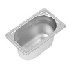 Vogue Stainless Steel Gastronorm Pan 1/9 100 mm