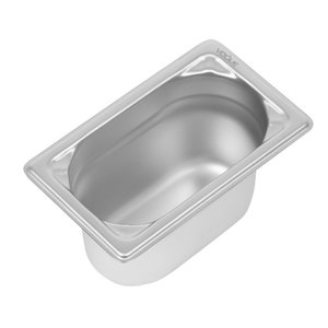 Vogue Stainless Steel Gastronorm Pan 1/9 100 mm Vogue Stainless Steel Gastronorm Pan 1/9 100 mm