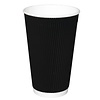 Fiesta Black Ripple Wall Takeaway Coffee Cups 455 ml (Pack of 25)