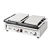Buffalo Double Cast Iron Contact Grill, Smooth Grill Plate, 2x 210 x 226 mm, 2,9 kW