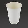 Vegware White Compostable Coffee Cups Single Wall 340 ml (Pack of 1000)