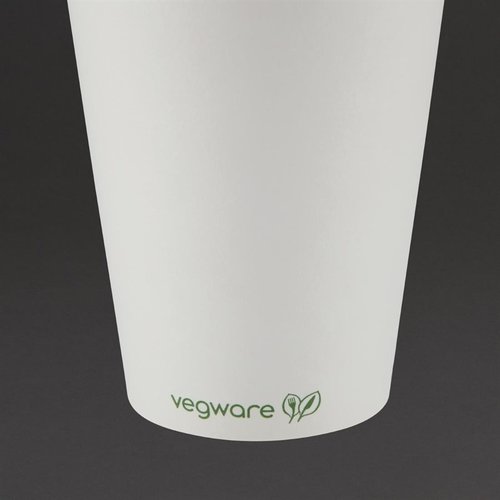 Vegware Kompostowalny kubek z pojedyńczą ścianką do kawy 340 ml biały (1000 szt.) Vegware Kompostowalny kubek z pojedyńczą ścianką do kawy 340 ml biały (1000 szt.)