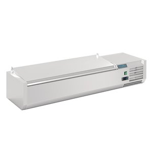 Polar Refrigeration  Nadstawa chłodnicza do przechowywania składników 5x 1/4 GN, 110W, od 2 do 8°C z pokrywą ze stali nierdzewnej