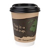 Fiesta Green Black Compostable Coffee Cup Lids 340 ml (Pack of 50)