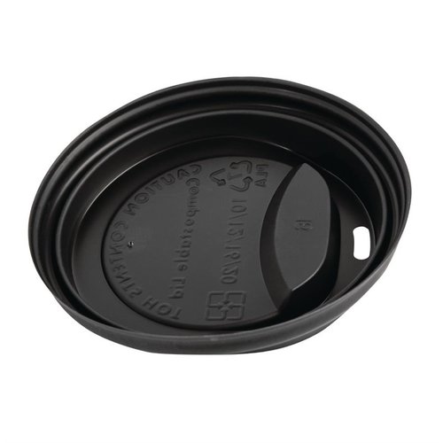 Fiesta Green Black Compostable Coffee Cup Lids 340 ml (Pack of 50) Fiesta Green Black Compostable Coffee Cup Lids 340 ml (Pack of 50)