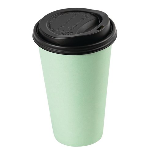 Fiesta Green Black Compostable Coffee Cup Lids 340 ml (Pack of 50) Fiesta Green Black Compostable Coffee Cup Lids 340 ml (Pack of 50)