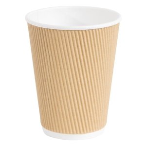 Fiesta Kubek do kawy karbowany 340 ml brązowy (500 szt.) Fiesta Kubek do kawy karbowany 340 ml brązowy (500 szt.)