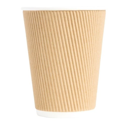 Fiesta Kubek do kawy karbowany 340 ml brązowy (500 szt.) Fiesta Kubek do kawy karbowany 340 ml brązowy (500 szt.)