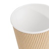 Fiesta Brown Disposable Coffee Cups Ripple Wall Kraft 340 ml (Pack of 500)