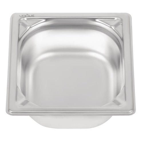 Vogue Stainless Steel Gastronorm Pan 1/6 65 mm