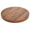 Bolero Round Table Top ø 600 mm, Dark Brown Laminated Wood