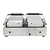 Buffalo Double Cast Iron Contact Grill, Smooth Bottom Plate, Top Grooved, 2x 210 x 226 mm, 2,9 kW