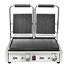 Buffalo Double Cast Iron Contact Grill, Smooth Bottom Plate, Top Grooved, 2x 210 x 226 mm, 2,9 kW