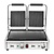 Buffalo Double Cast Iron Contact Grill, Smooth Bottom Plate, Top Grooved, 2x 210 x 226 mm, 2,9 kW