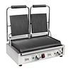 Buffalo Double Cast Iron Contact Grill, Smooth Bottom Plate, Top Grooved, 2x 210 x 226 mm, 2,9 kW