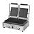 Buffalo Double Cast Iron Contact Grill, Grooved Grill Plate, 210 x 226 mm, 2,9 kW