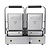 Buffalo Double Cast Iron Contact Grill, Grooved Grill Plate, 210 x 226 mm, 2,9 kW