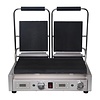 Buffalo Double Cast Iron Contact Grill, Grooved Grill Plate, 2x 210 x 226 mm, 2,9 kW
