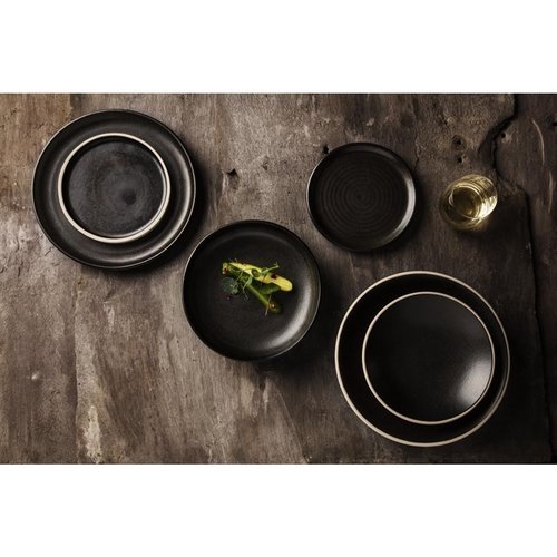 Olympia Talerz płytki, Ø200 mm, 250 ml, Canavas czarny (6 szt.) Olympia Talerz płytki, Ø200 mm, 250 ml, Canavas czarny (6 szt.)
