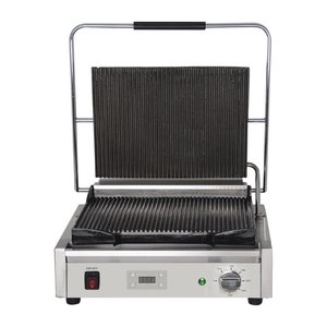 Buffalo Single Cast Iron Contact Grill, Grooved Grill Plate, 376 x 276 mm, 2,2 kW Buffalo Single Cast Iron Contact Grill, Grooved Grill Plate, 376 x 276 mm, 2,2 kW