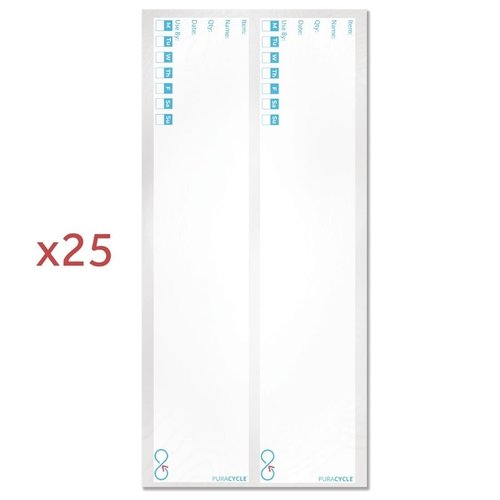 PuraCycle Zestaw etykiet na butelki wielokrotnego użytku Day