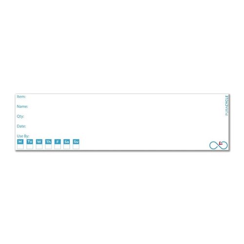 PuraCycle Zestaw etykiet na butelki wielokrotnego użytku Day