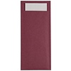 Europochette Kraft Burgundy Cutlery Pouch with Champagne Napkin x 600