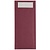 Europochette Kraft Burgundy Cutlery Pouch with Champagne Napkin x 600