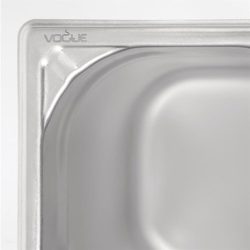 Vogue Stainless Steel Gastronorm Pan 1/6 200 mm