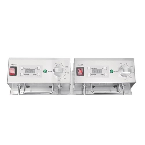 Buffalo Frytownica elektryczna 2-komorowa nastawna 2 x 5 L, 2x 2,8 kW z zegarem cyfrowym Buffalo Frytownica elektryczna 2-komorowa nastawna 2 x 5 L, 2x 2,8 kW z zegarem cyfrowym