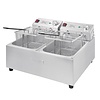 Buffalo 2-Tank Countertop Electric Fryer 2 x 5 L, 2x 2,8 kW with Digital Timer