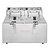 Buffalo 2-Tank Countertop Electric Fryer 2 x 5 L, 2x 2,8 kW with Digital Timer