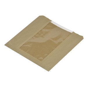 Vegware Compostable Kraft Sandwich Bags With PLA Window Small (Pack of 1000) Vegware Compostable Kraft Sandwich Bags With PLA Window Small (Pack of 1000)